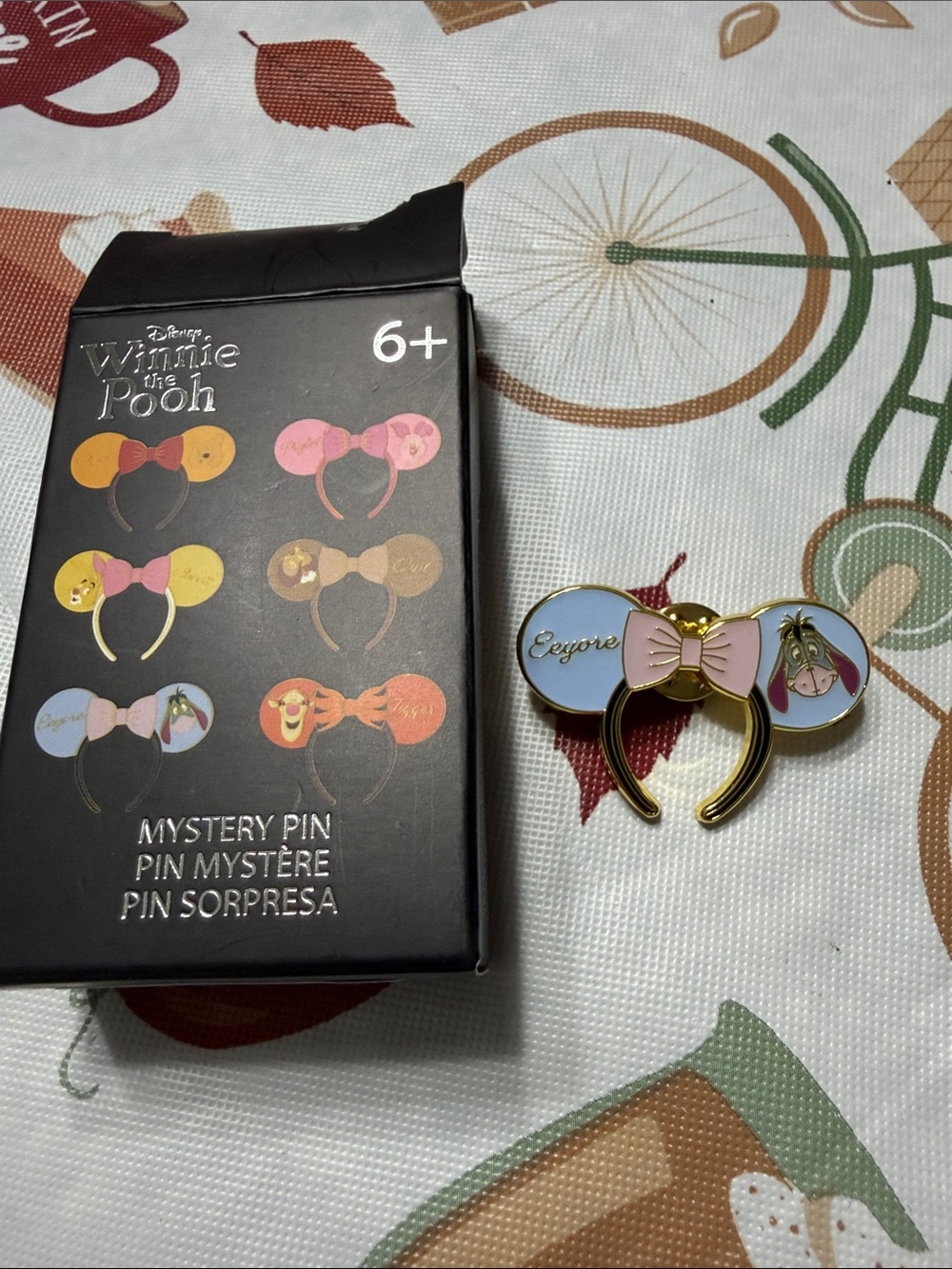 Loungefly Disney Eeyore Enamel Ear Headband Pin - Blue & Pink